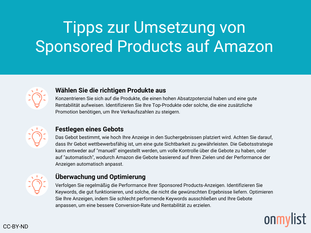 Tipps zur Umsetzung von Sponsored Products auf Amazon