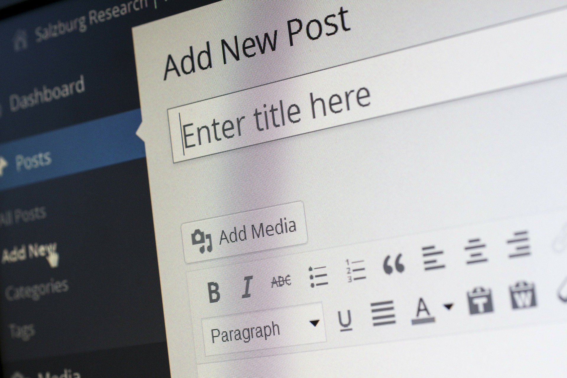 Wordpress Benutzer-Oberfläche